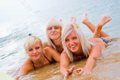 Beautiful sexy girls on the beach