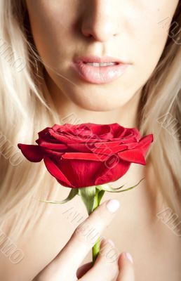 Woman with a rose