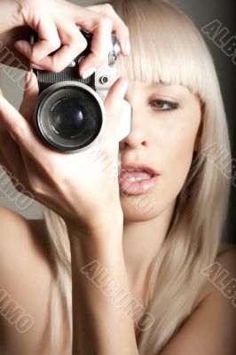Sexy pretty photographer