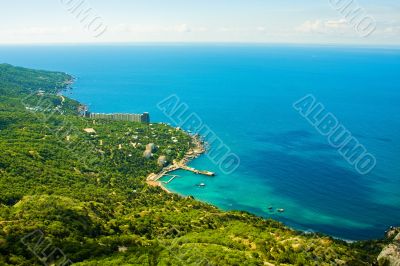 Sea landscape, townscape from above