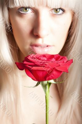 Woman with a rose