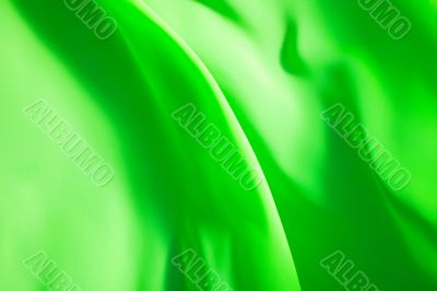 Beautiful background, flying green fabric
