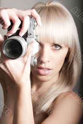 Sexy pretty photographer