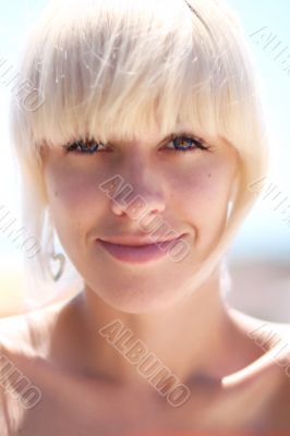 Portrait of a pretty blonde girl