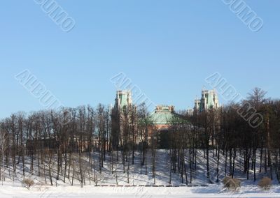 Landscape with old-time palace 