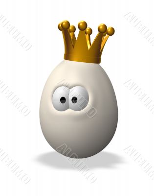 easter egg with crown