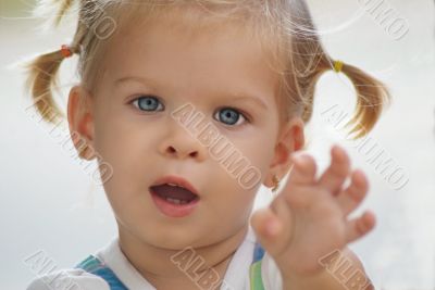 Baby Girl looking at the camera