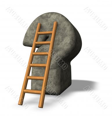 ladder and question mark