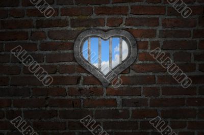 heart prison window