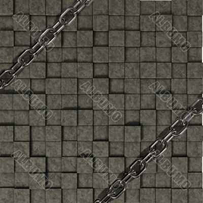 chains on stone background
