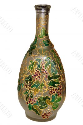 bottle with stained glass pattern.