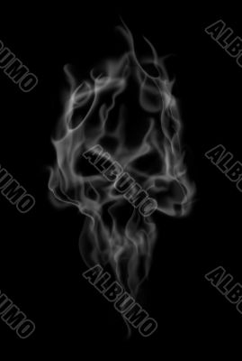 abstract smoke skull
