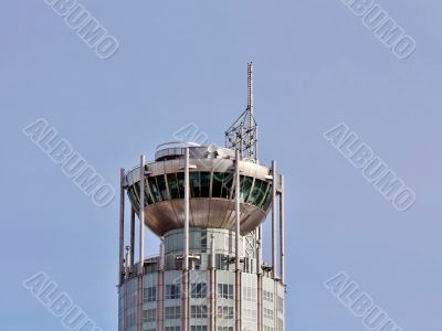 Tower at the top of modern building