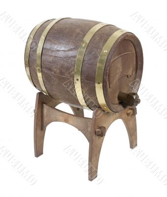Wooden Barrel on Stand
