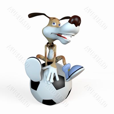 Dog football player.