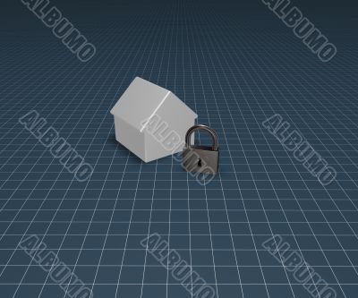 house and padlock