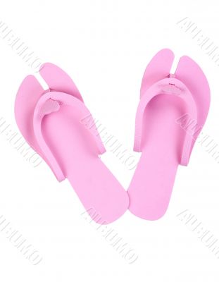 Summer colourful shoes on white