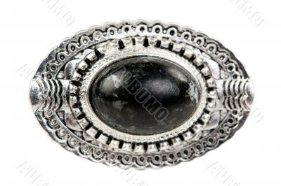 Silver pendant with a stone