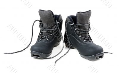 A pair of cross country ski boots