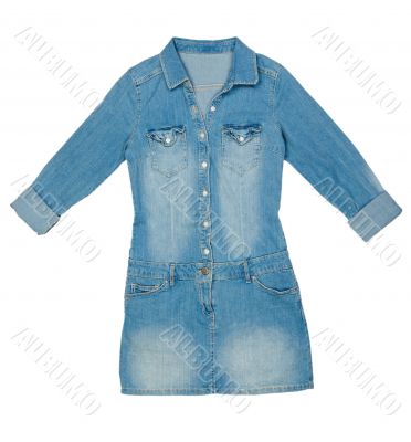 Womens blue denim dress