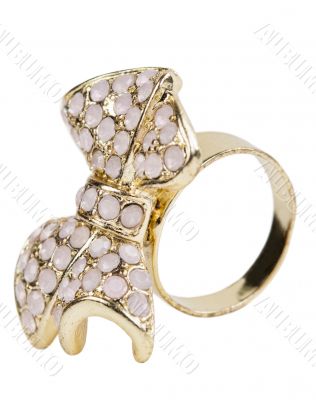 Gold ring with stones