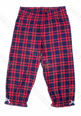 The red plaid pajama pants