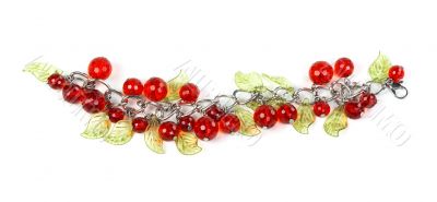 Women`s silver bracelet with stones