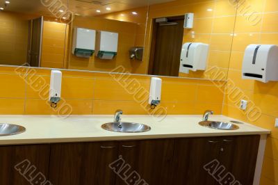 sink in a public toilet