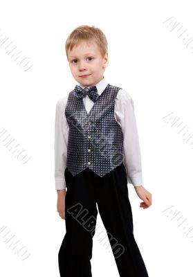 boy in the bow tie in the studio