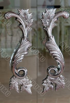 steel handles on the doors