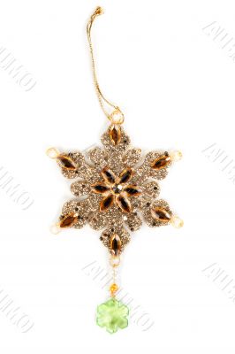 Christmas ornament, golden bells