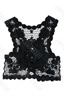 black women`s vest from lace