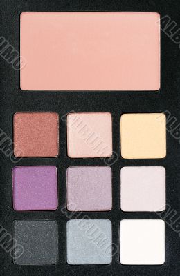 set of colored powder