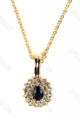 Pendant with gold chain