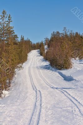 Ski track cross-country skiing
