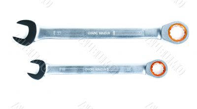 Wrench on white background.
