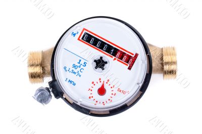 new water meter on white background