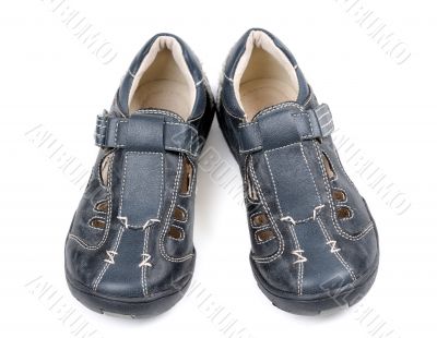 Pair of leather baby shoes