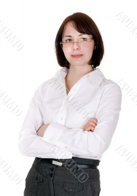 Portrait of business lady in the studio