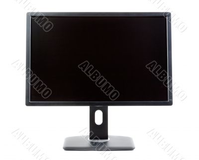 black monitor isolated on white