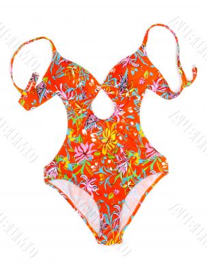 Colorful fused female swimsuit.