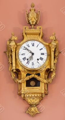 Vintage Clock on the wall in the room