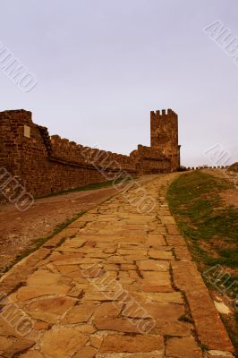 The road along the city wall.
