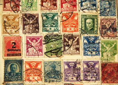 Vintage postage stamps