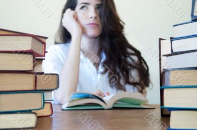 Pretty female student