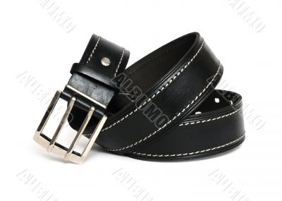 Black leather belt