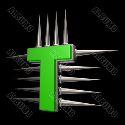 prickles letter t