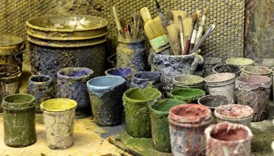 Paitbrushes and colors