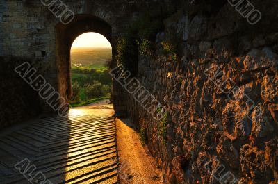 City door of Monteriggioni