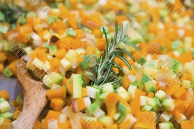 chopped vegetables 